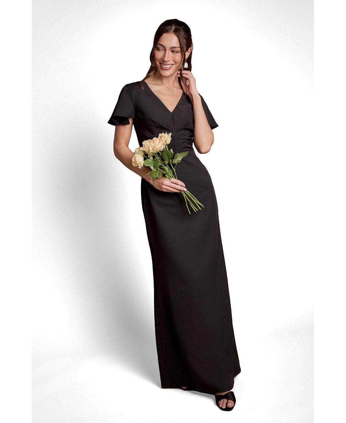 Coast Women's Crepe V-Neck Maxi Dress view 2 — MAYCSS fashion products