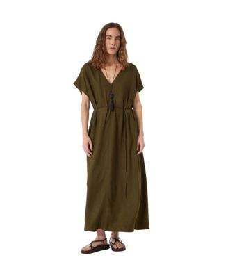 Women's Remy Pleated Linen Blend Midi Dress