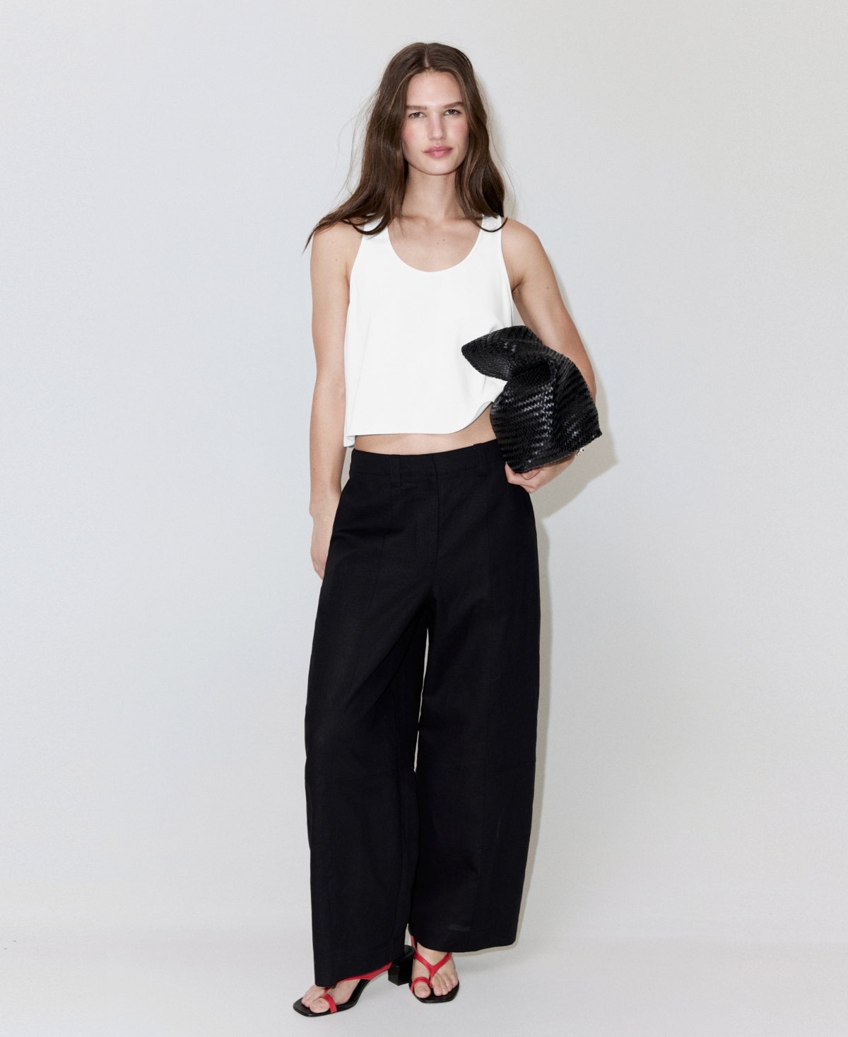 Mango Women's Flowy Crop Top