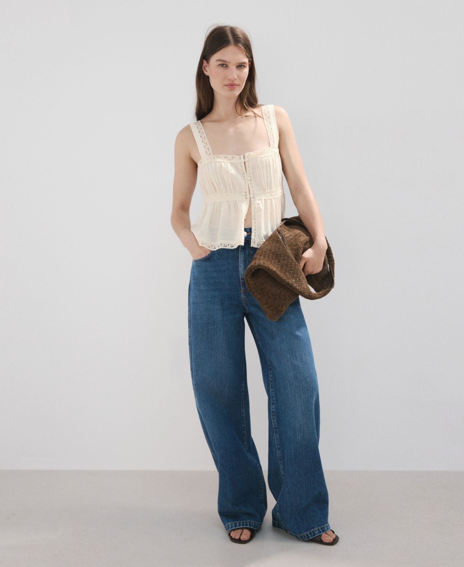 Women's Cotton Lace Top