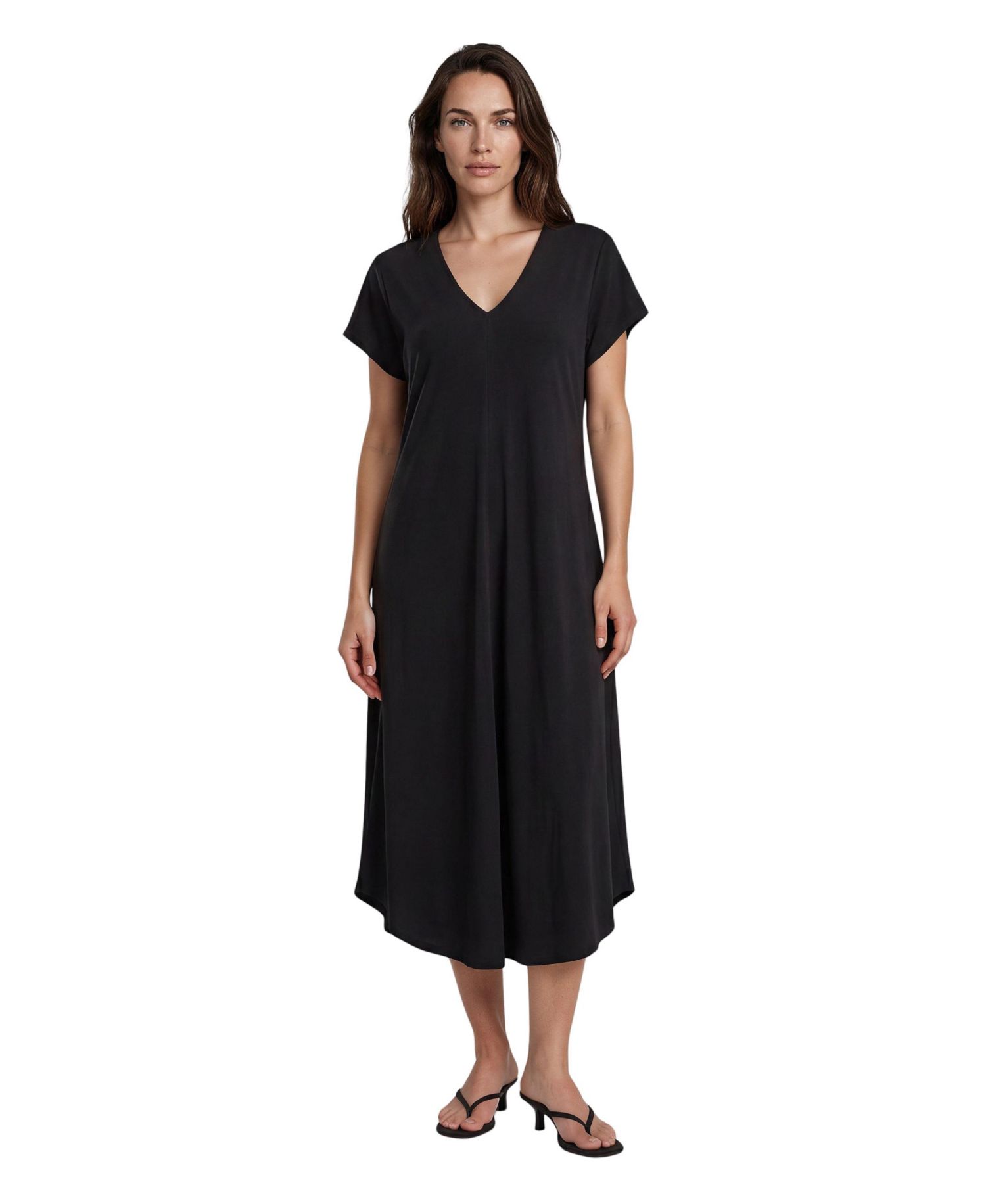 Women's Manebili V-Neck Draped Midi Dress