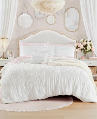Ivy Ruched Bow Tie 5-Piece Comforter Set, Full/Queen