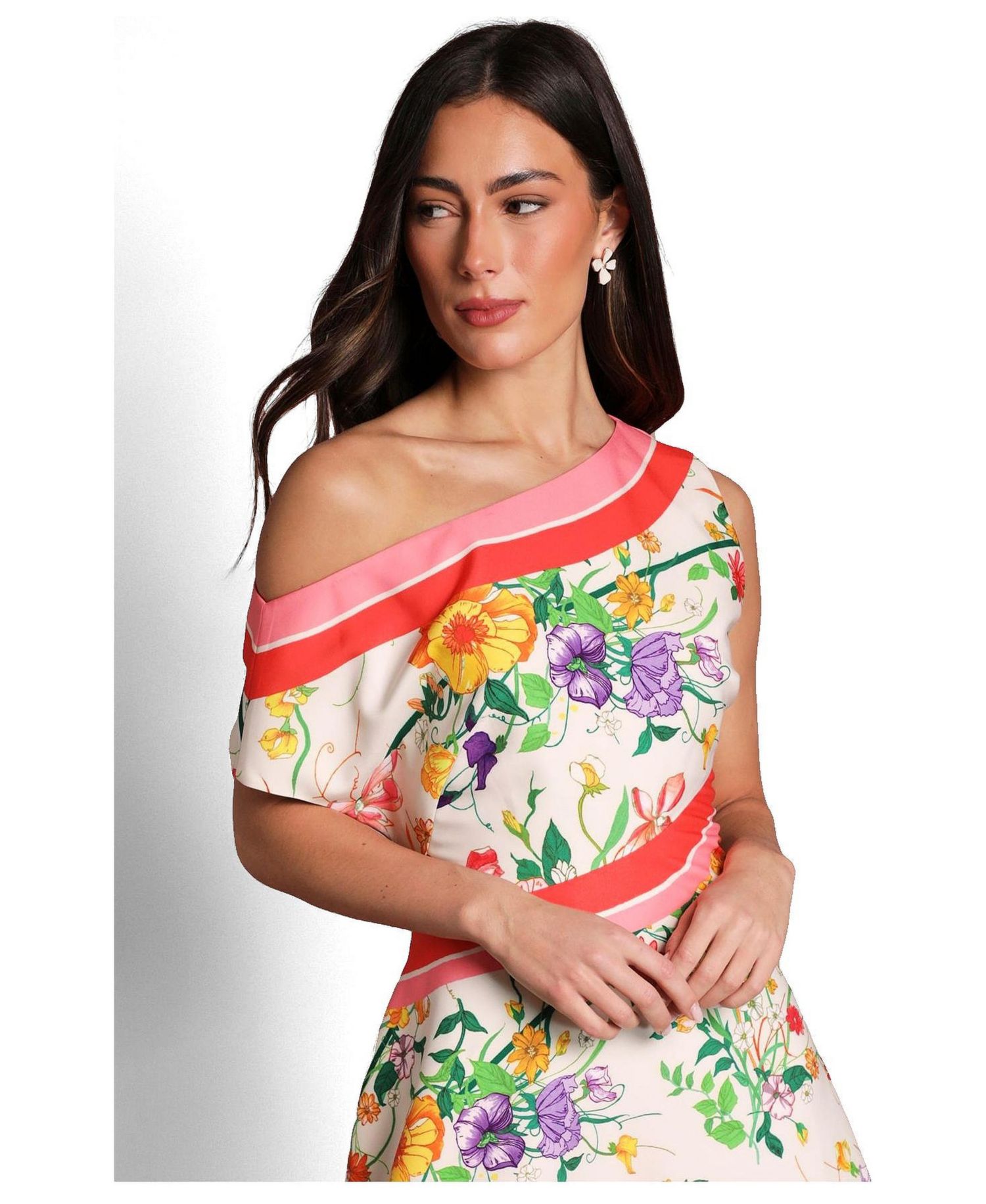 Women's Off Shoulder Satin Midi Dress
