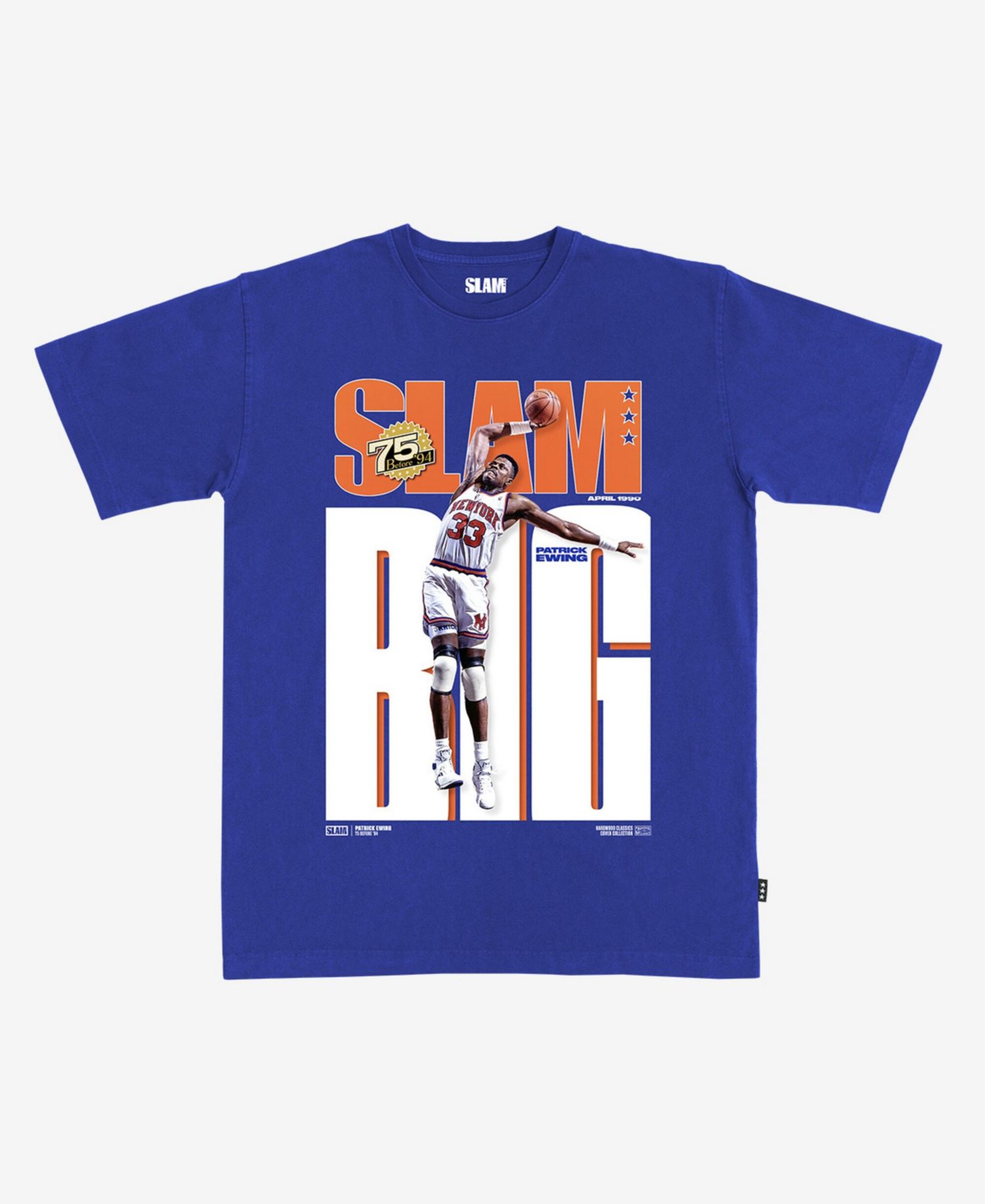 Men's and Women's Patrick Ewing Blue New York Knicks Cover T-Shirt