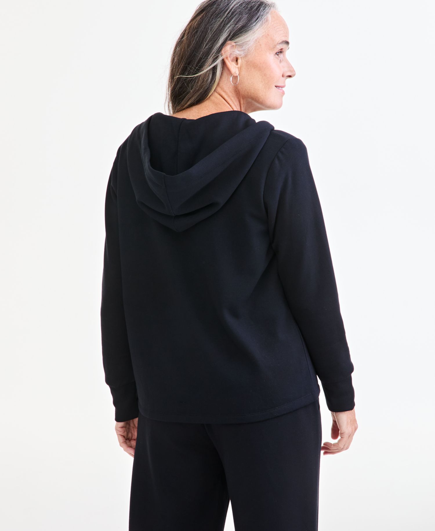 Petite LuxLounge Fleece Hooded Sweatshirt