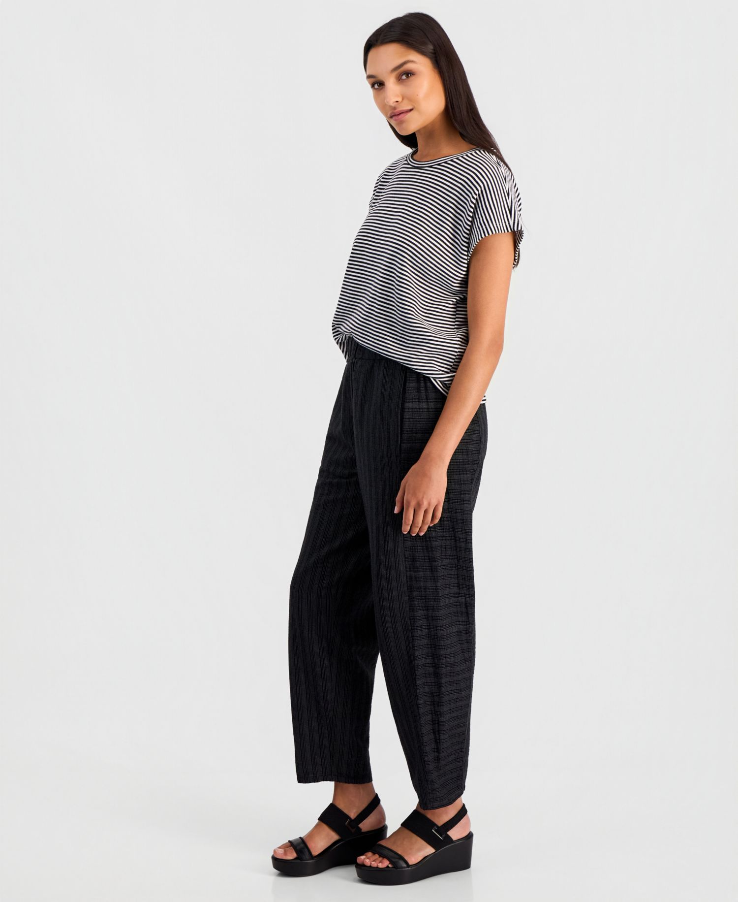 Women's High-Rise Ankle Lantern Pants
