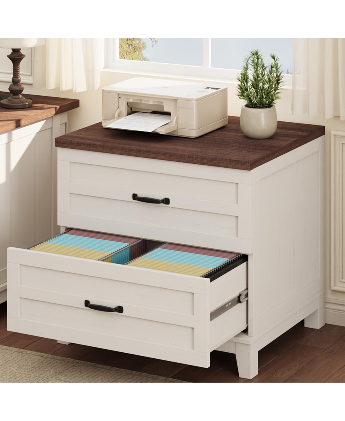 homfan 2-Drawer Farmhouse File Cabinet