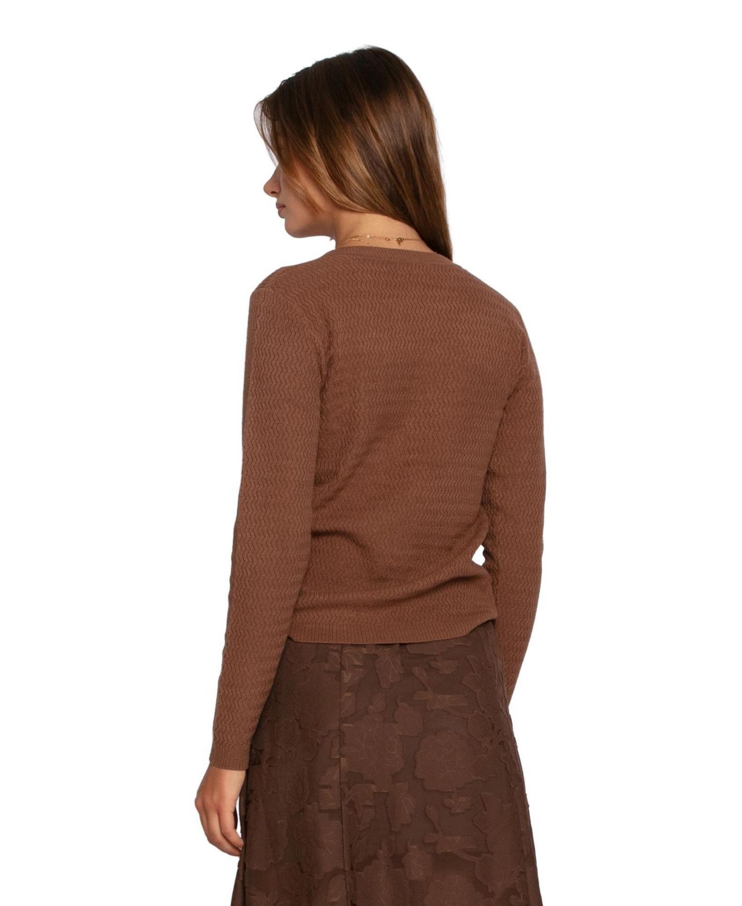Women's Frankie Textured Knitted Long Sleeve Top