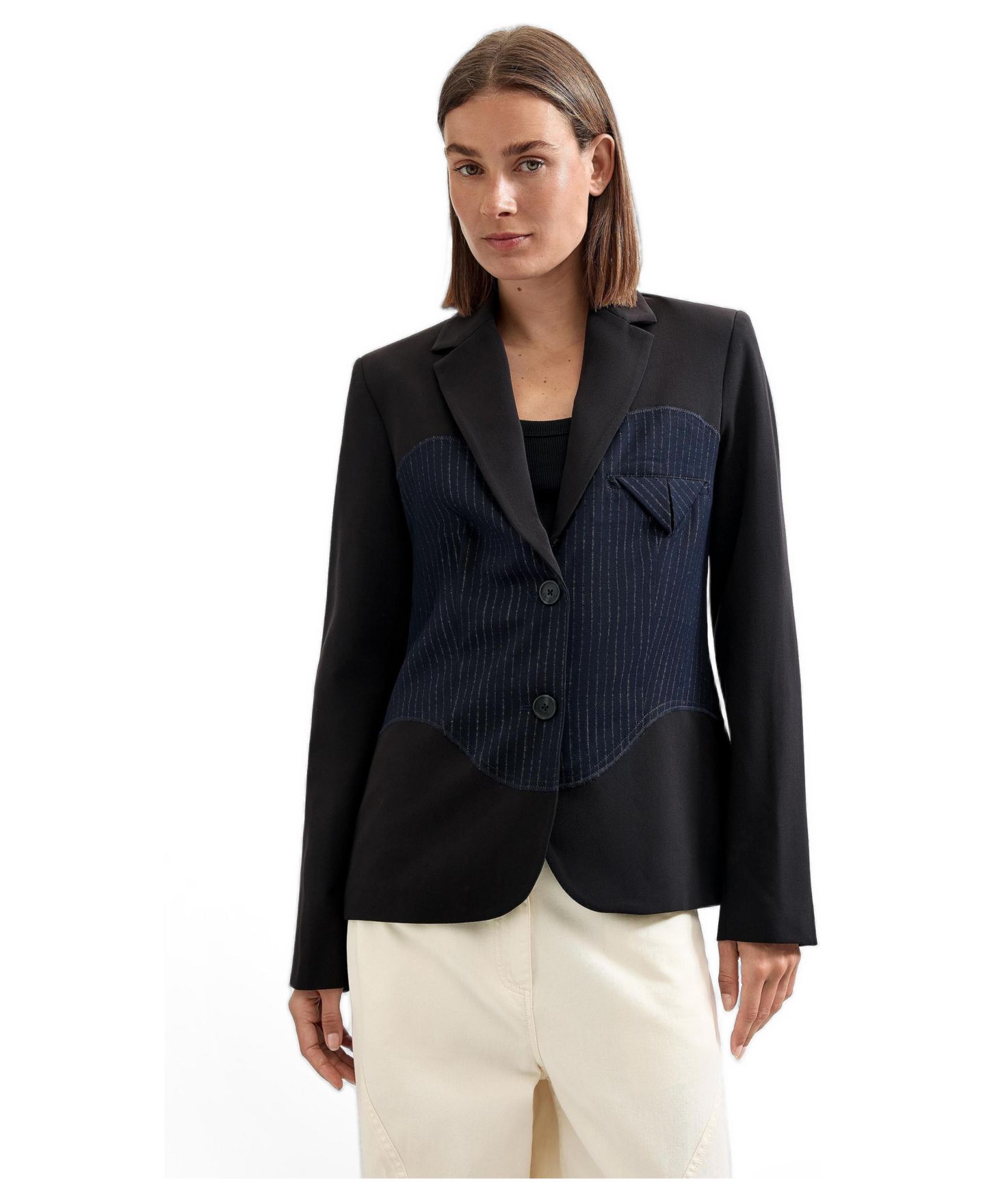 Женский пиджак Desigual Blazer Woven, цвет: Тёмный синий — фото 1