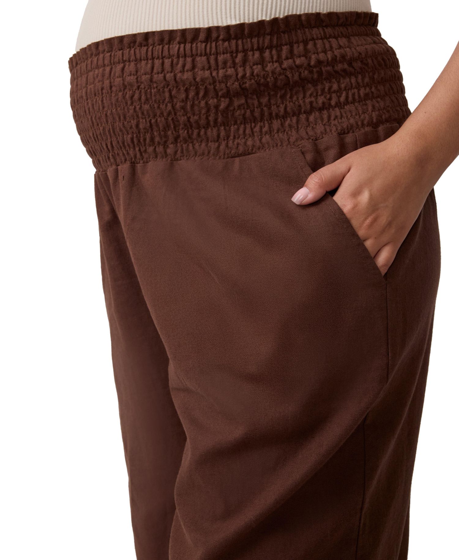 Women's Ingrid + Isabel Smocked Linen Wide Leg Pant