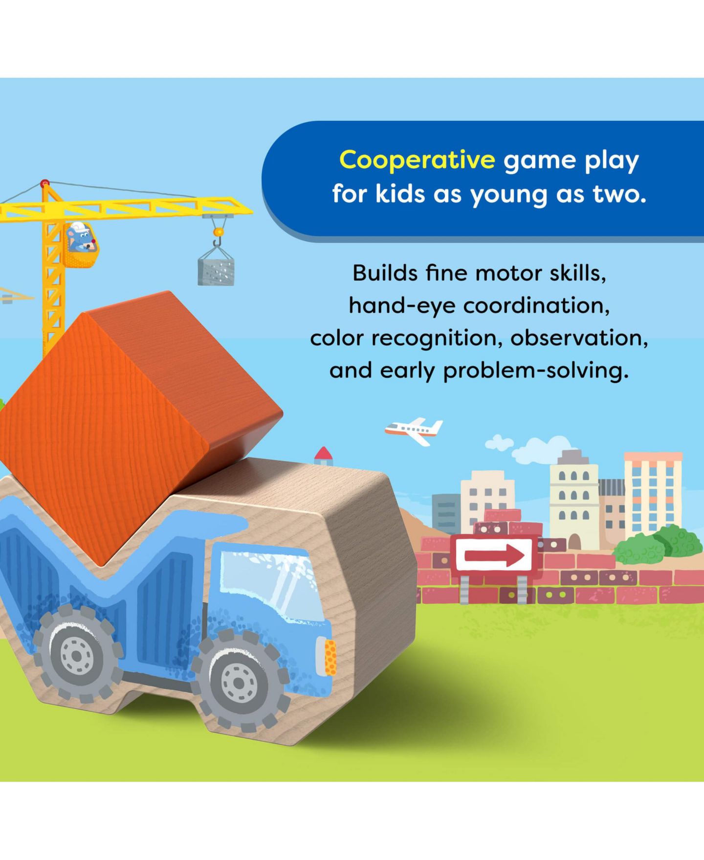 Детские настольные игры Haba Block by Block Board Game, Ages 2+ — фото 3