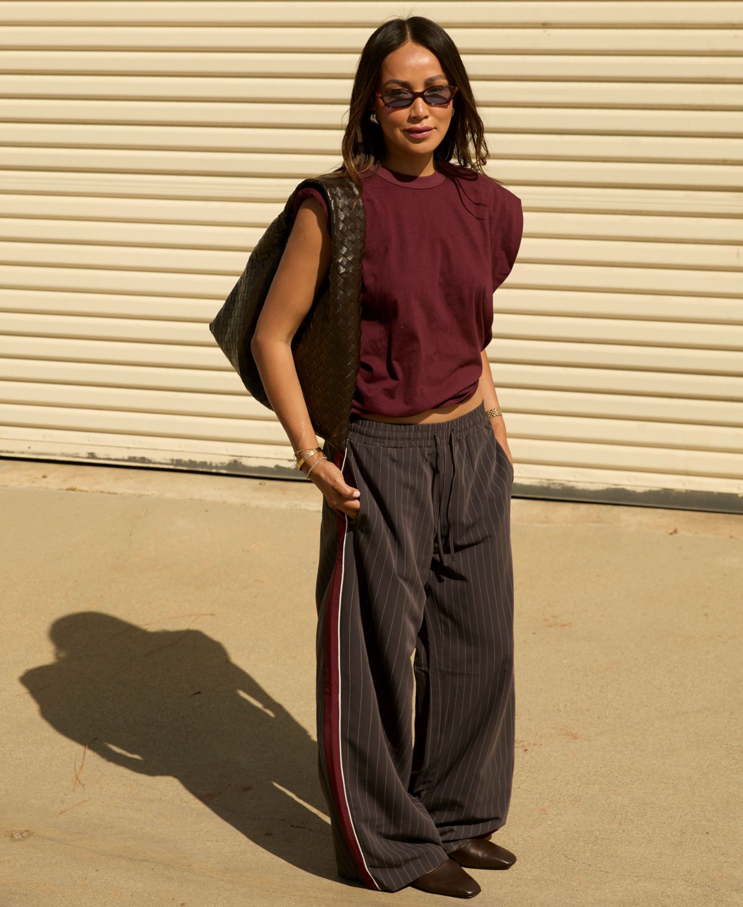 Juniors' Striped Drawstring Pants