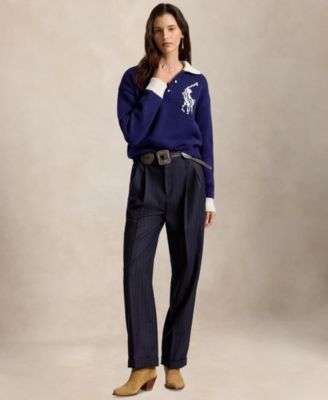 Polo Ralph Lauren Women's Big Pony Rugby Sweater - Macy's