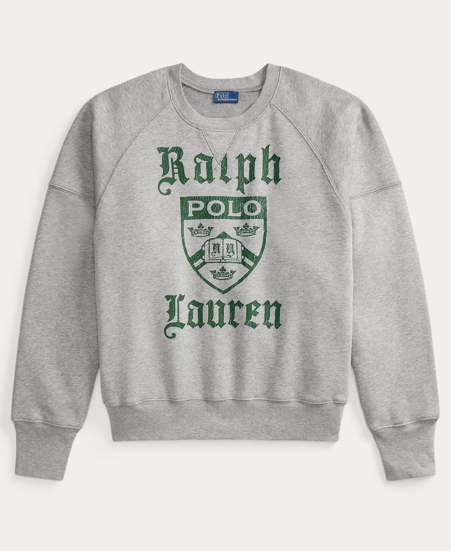 Женский свитшот Polo Ralph Lauren PRL Crest Fleece Crewneck, цвет: Меланжевый — фото 5