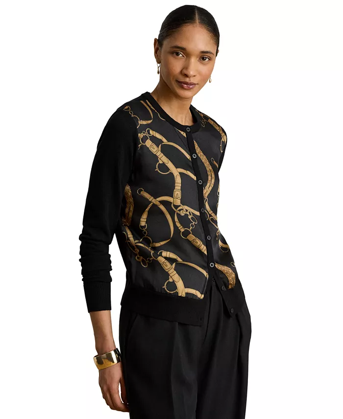 Women's Belting Print Cardigan