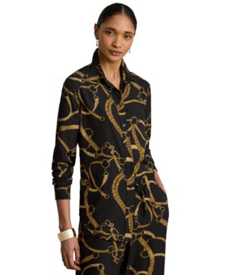 Women's Classic Fit Belting Print Shirt