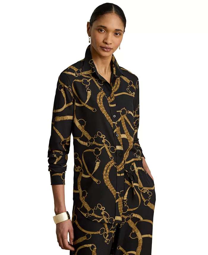 Women's Classic Fit Belting Print Shirt