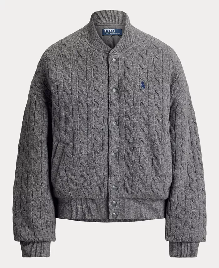 Women's Cable-Knit Logo Button Jacket - thumbnail 5