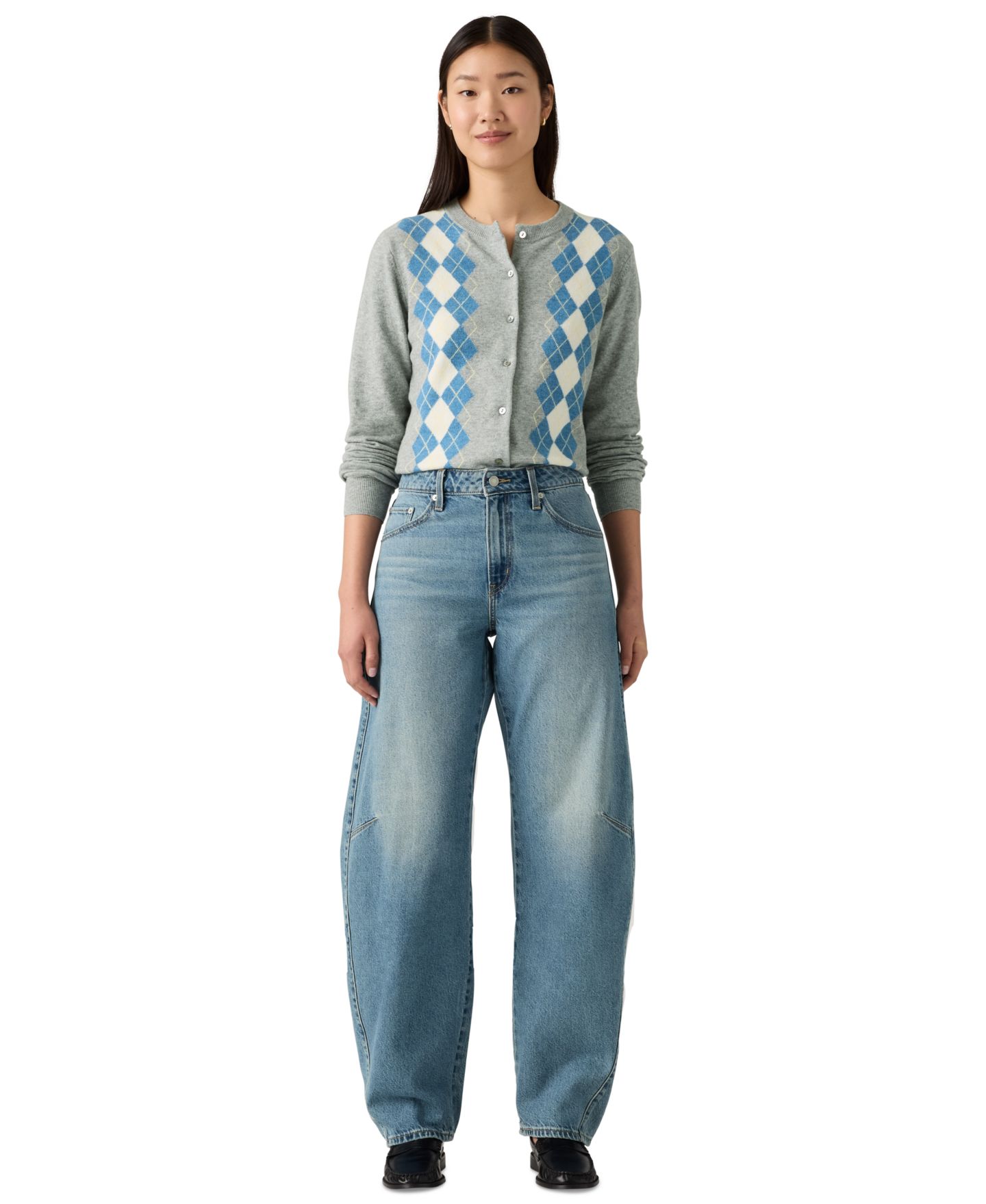 Женские джинсы Levi's Premium Baggy Dad Cotton Barrel-Leg, цвет: Easy Days Barrel — фото 2