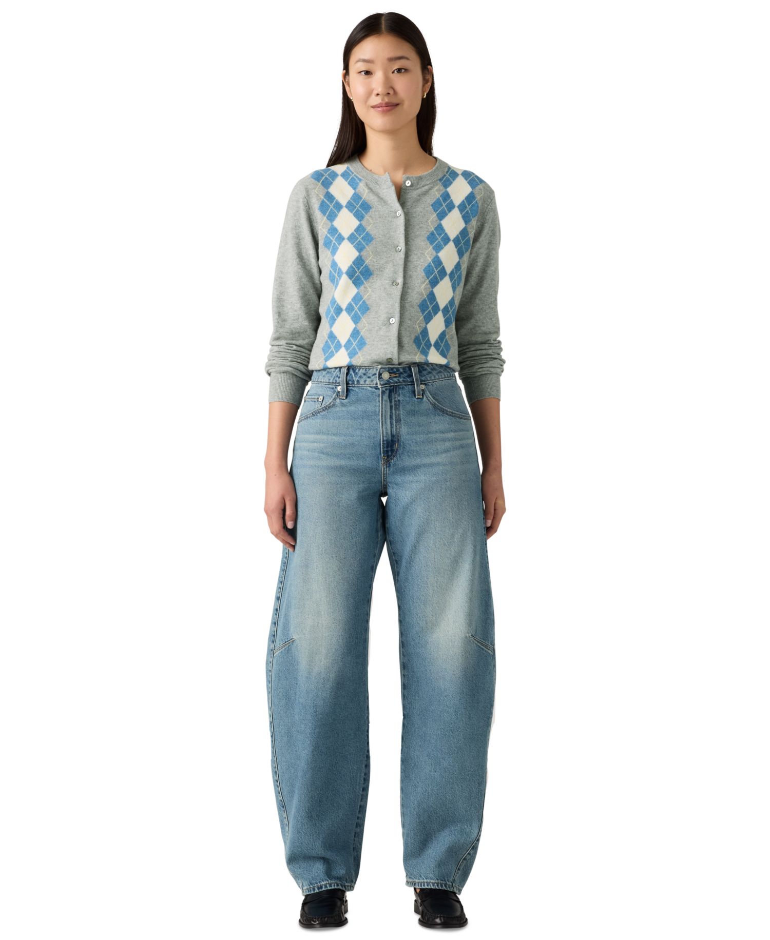 Premium Women's Baggy Dad Cotton Barrel-Leg Jeans