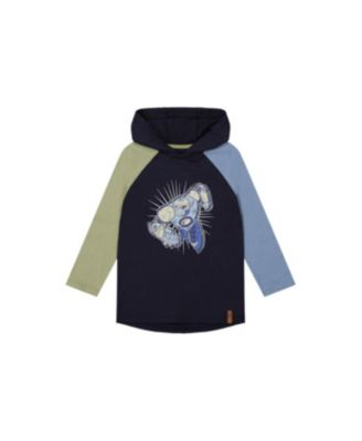 Toddler Boys 2T-5T Raglan Hooded T-Shirt
