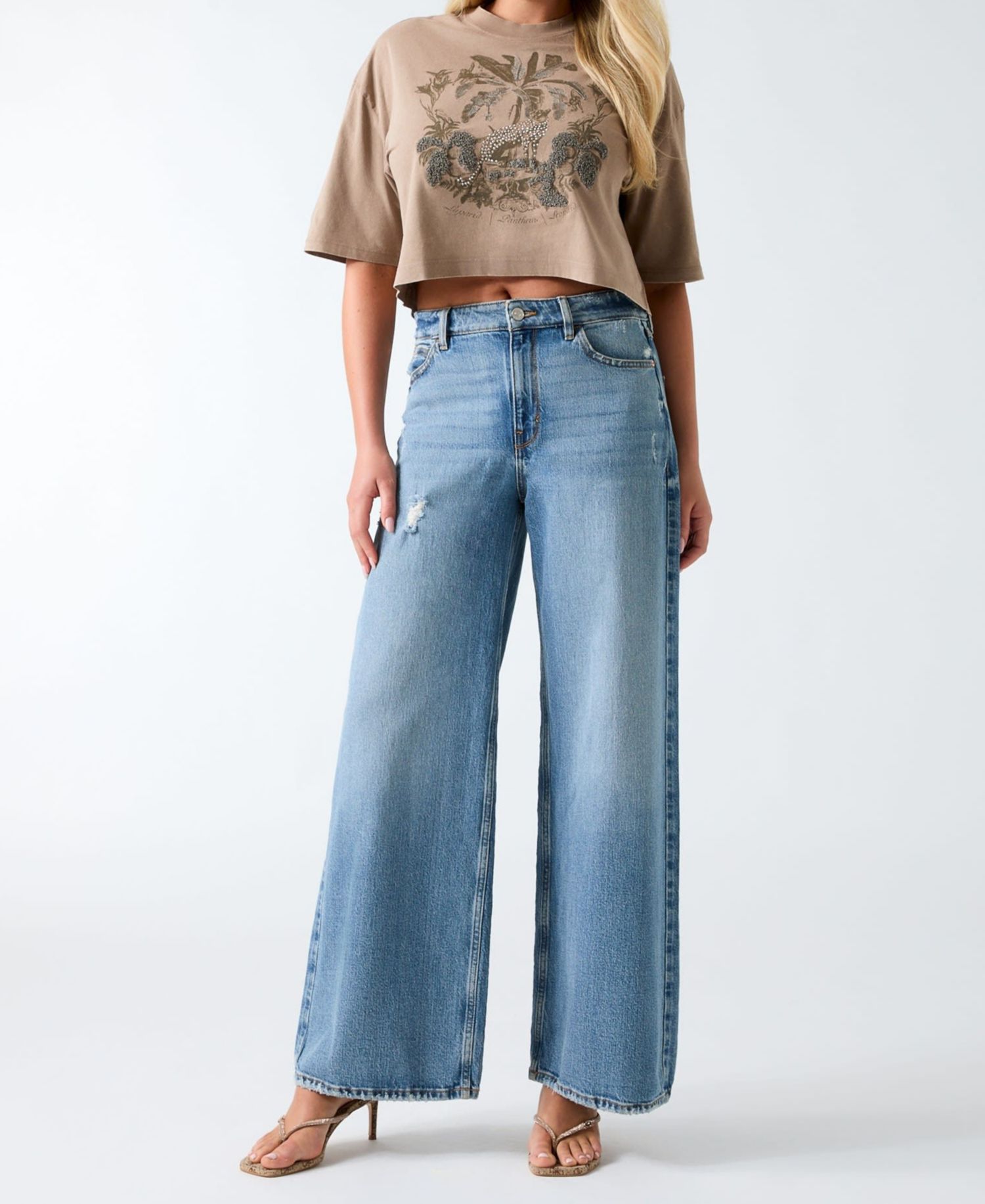 Women's Jungle Resort Cropped Graphic T-Shirt