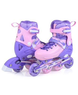 Kids Inline Skates, Adjustable Light-Up Roller Skates with Illuminating Wheels