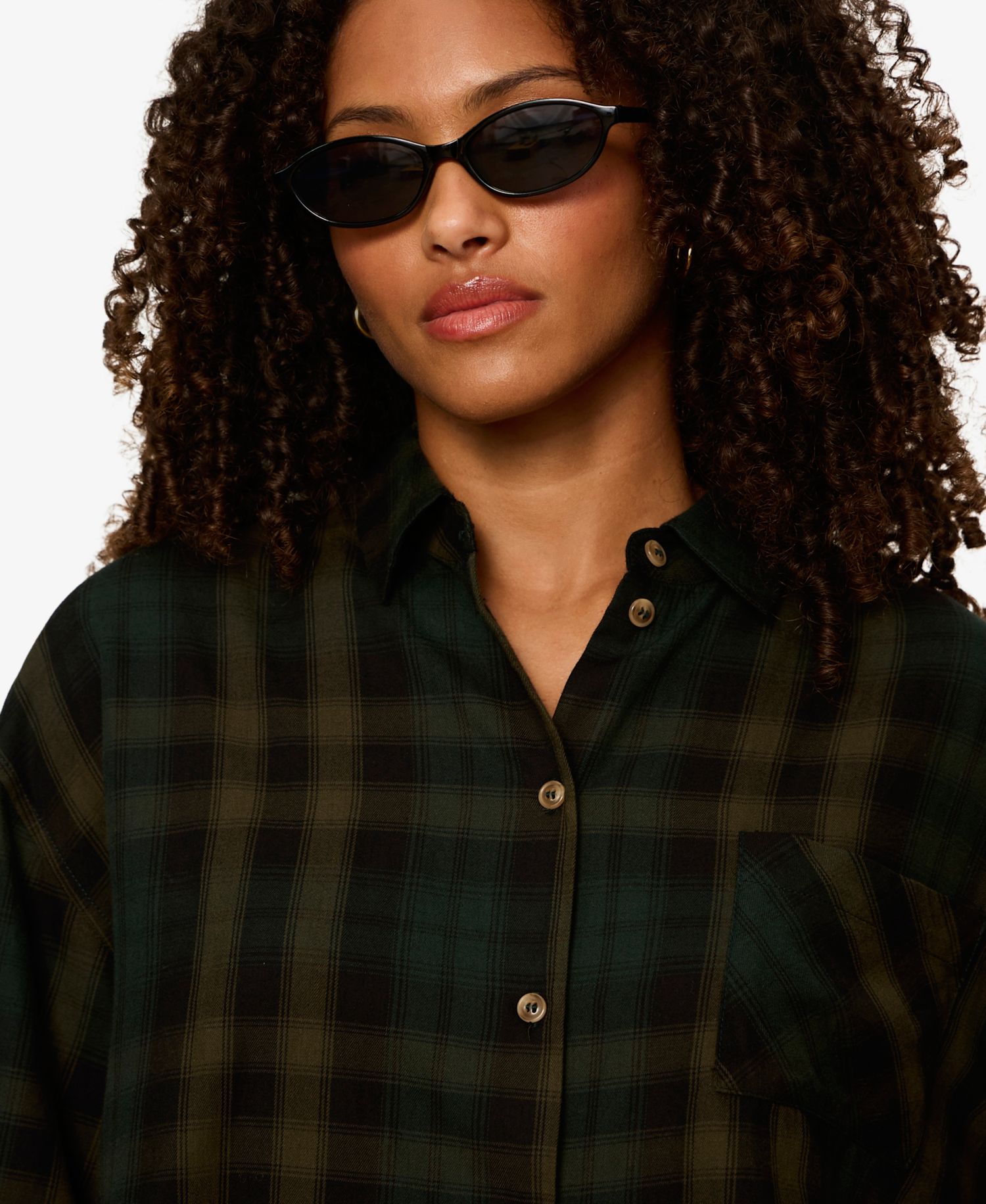 Petite The Autumn Cropped Flannel Button-Up Shirt