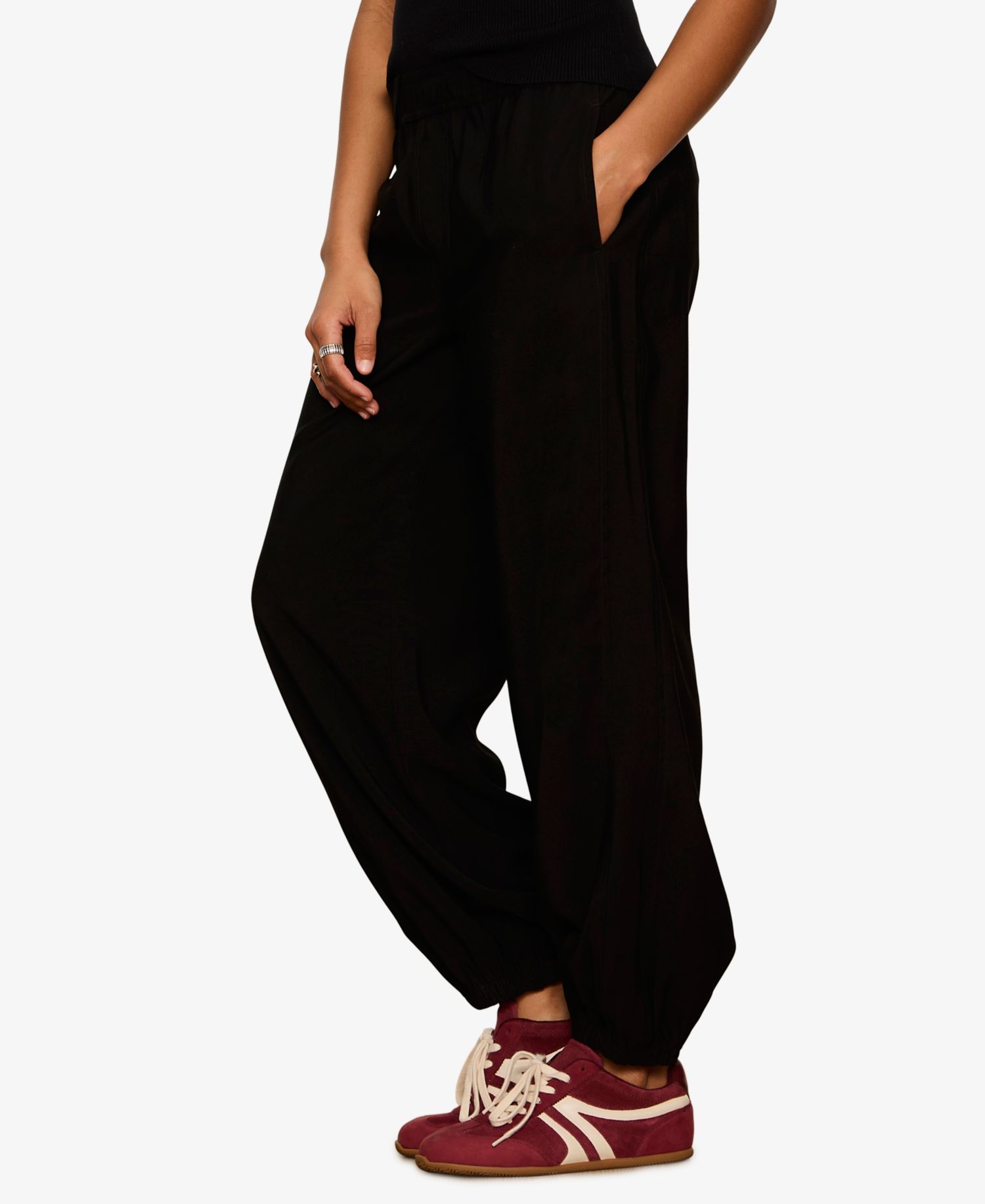 Petite Micro Wide-Leg Balloon Pants
