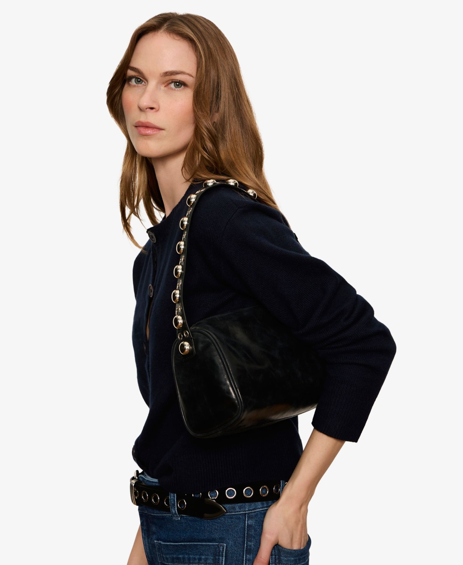Petite Semi-Cropped Crewneck Sweater