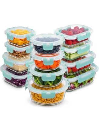24 Piece Oven Safe Glass Storage Container Set with Lids