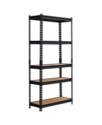 5 Tier Storage Shelf, Heavy Duty Metal Shelving Unit with Adjustable Shelves for Pantry or Basement