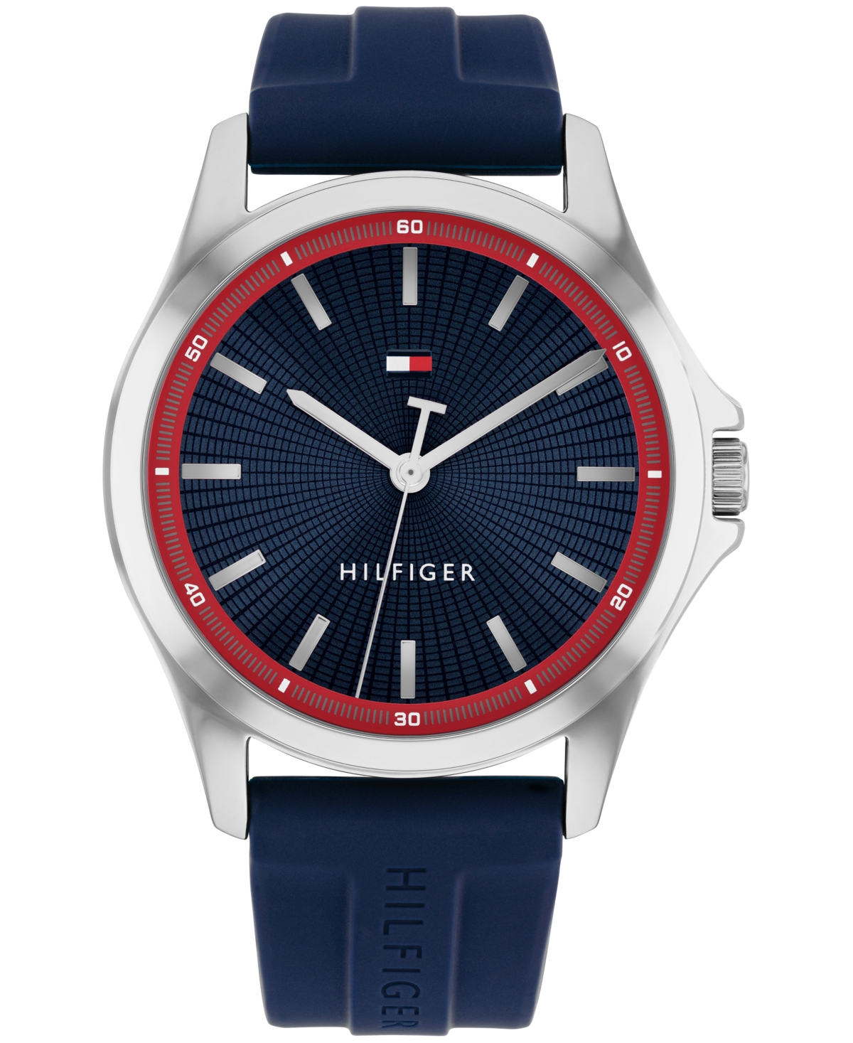 Tommy Hilfiger Men's Quartz Navy Silicone Strap Watch 42mm