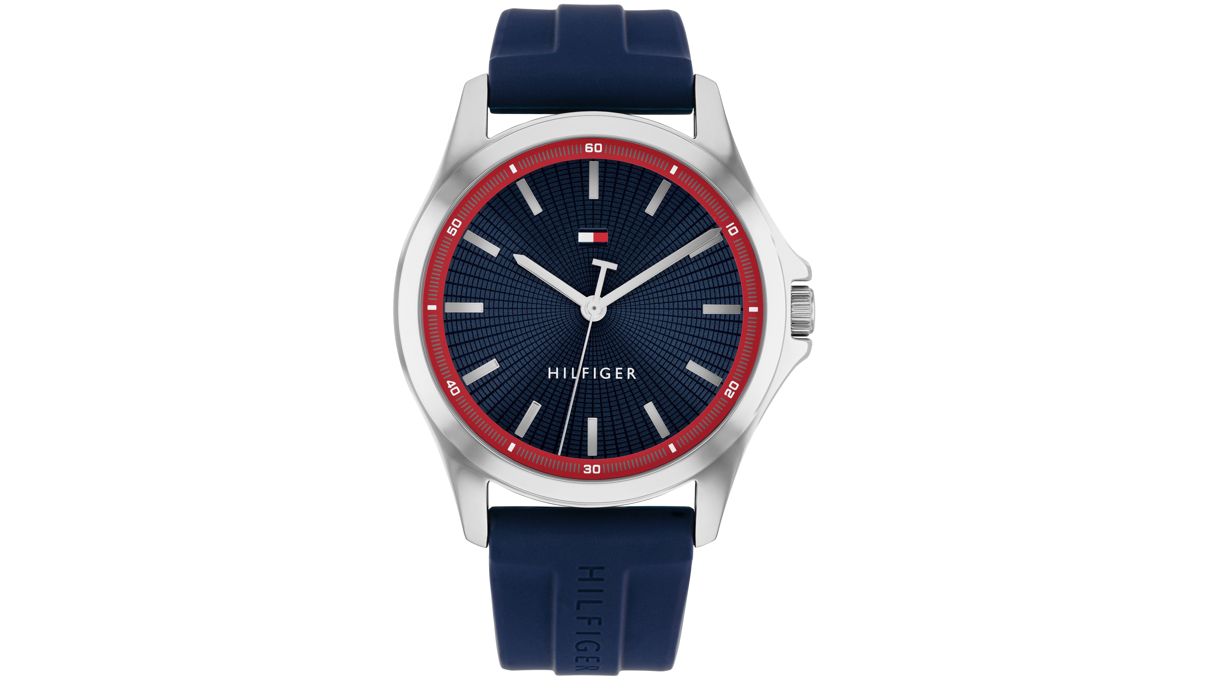 Tommy Hilfiger Men's Quartz Navy Silicone Strap Watch 42mm