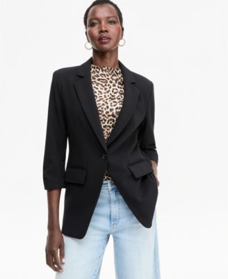 Women's 3/4-Sleeve Notch-Collar Blazer