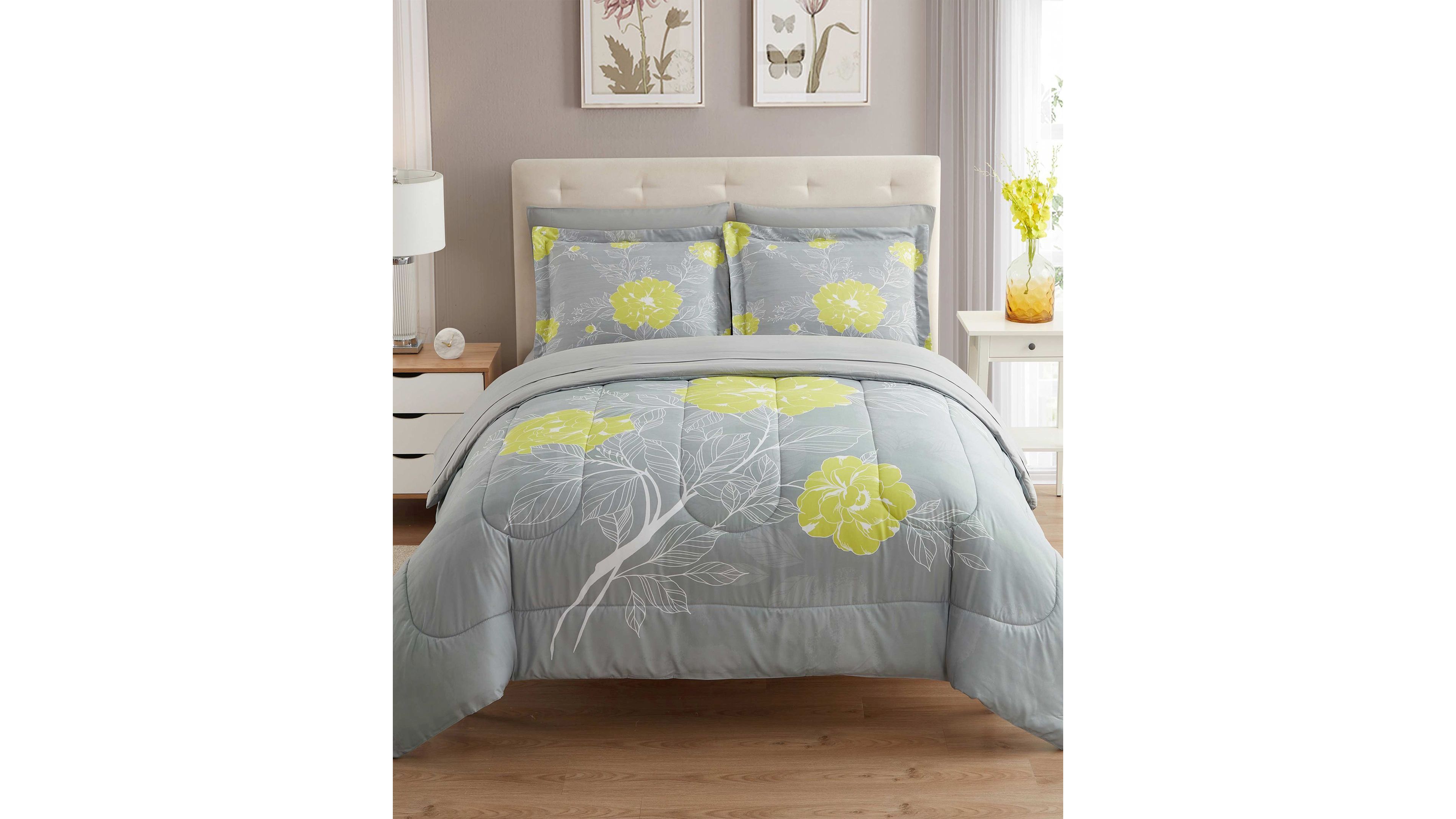 Sweet Home Collection Florence Down Alternative 7-Piece Comforter Set, King