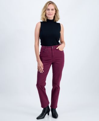 Petite High Rise Natural Straight-Leg Jeans