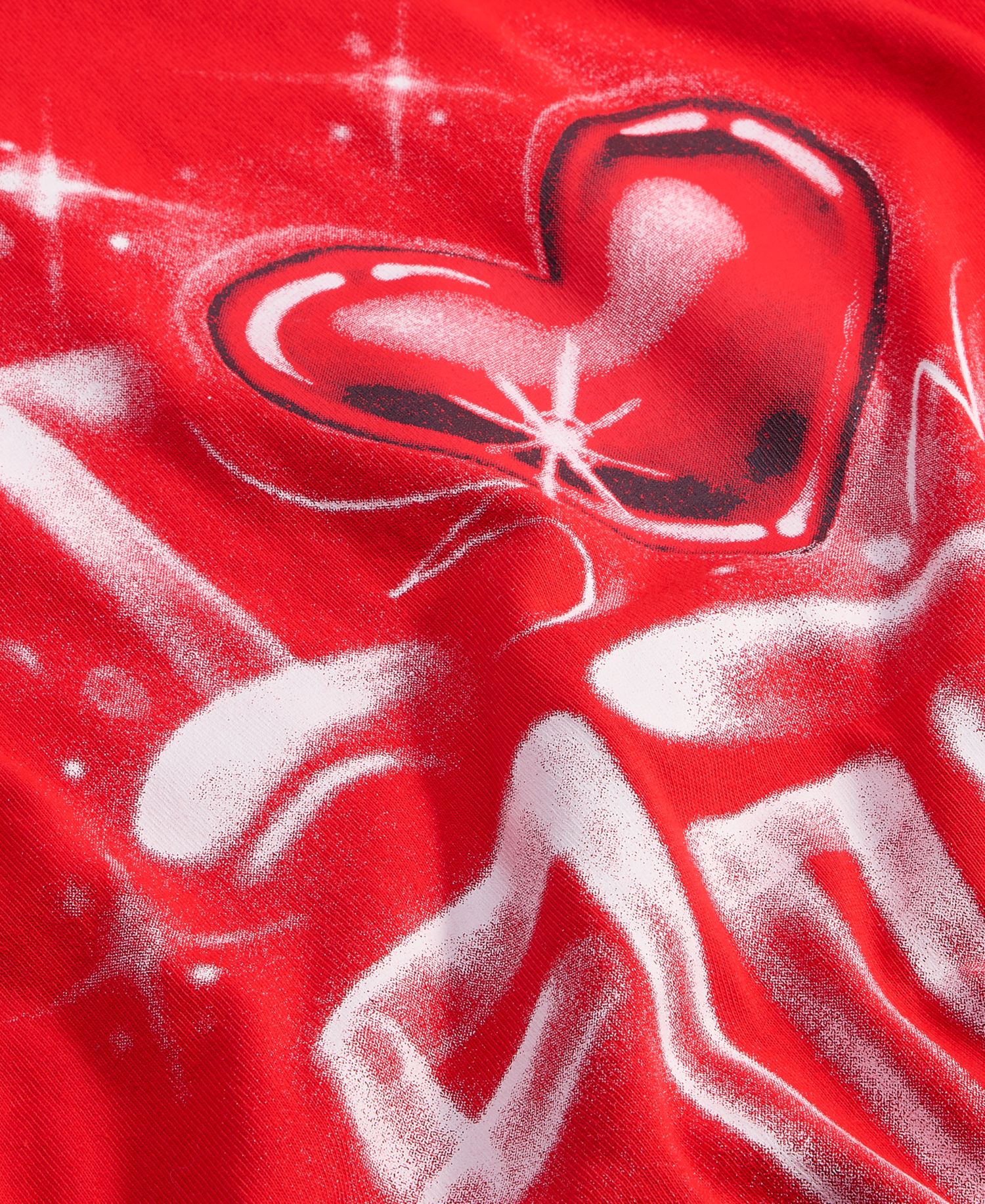 Adult Unisex Oversized Graffiti Screen-Print Short-Sleeve T-Shirt