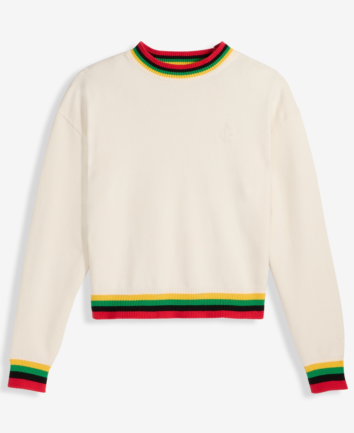 Theophilio X Macy's Women's Striped-Trim Crewneck Long-Sleeve Sweater, Exclusive
