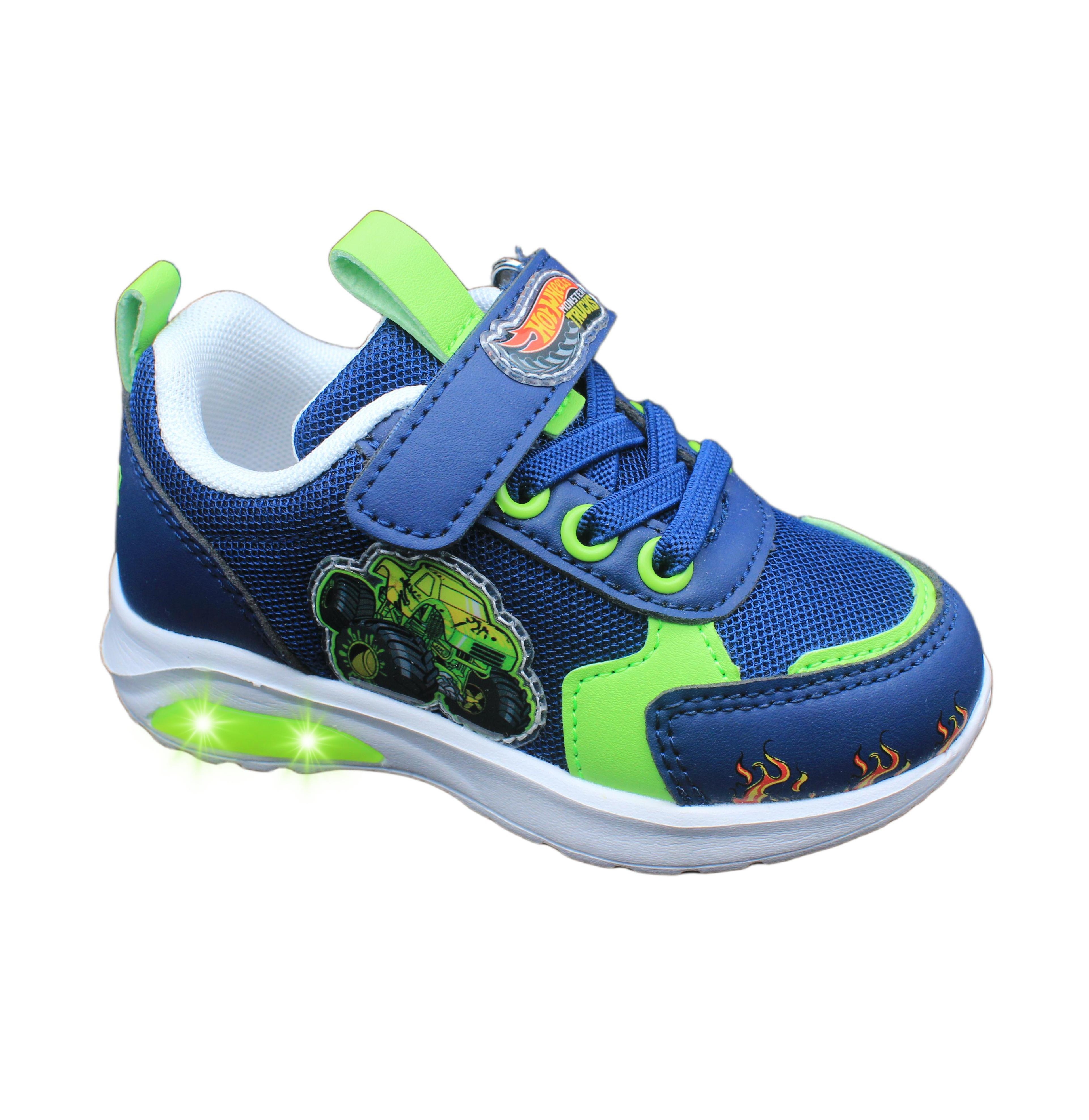 Hot Wheels Monster Trucks Toddler Light-Up Sneakers