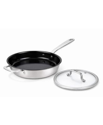 Maestro 11" Nonstick Stainless Steel Frying Pan with Glass Lid