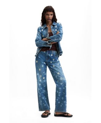 Women's Floral Embroidered Jeans