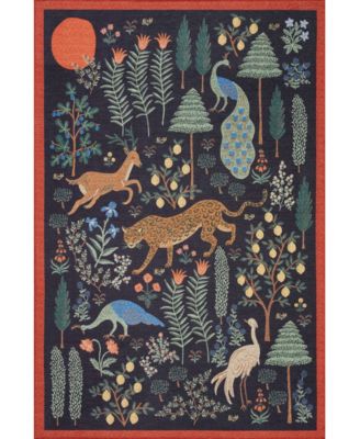 Rifle Paper Co x Loloi Menagerie MEN-01 7'6" x 9'6" Area Rug