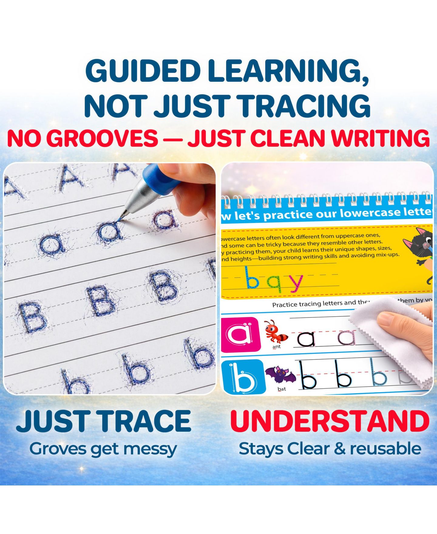 Детские игрушки Quokka Tracing Books for Kids Ages 3-5 - Dry Erase Activity Books for Kids Ages 3-5 - Writing Practice Workbook with Markers — фото 6