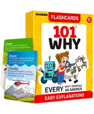 101 WHY Flash Cards for Kids Ages 4-8 - Educational Card Game with Simple Explanations and Fun Facts About Science, Nature and Space