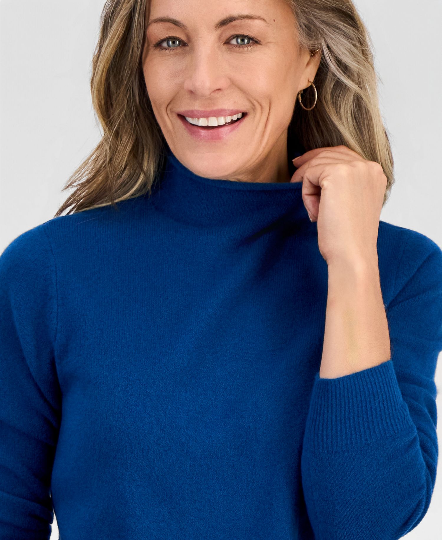 Petite Mock Neck Luxsoft Sweater