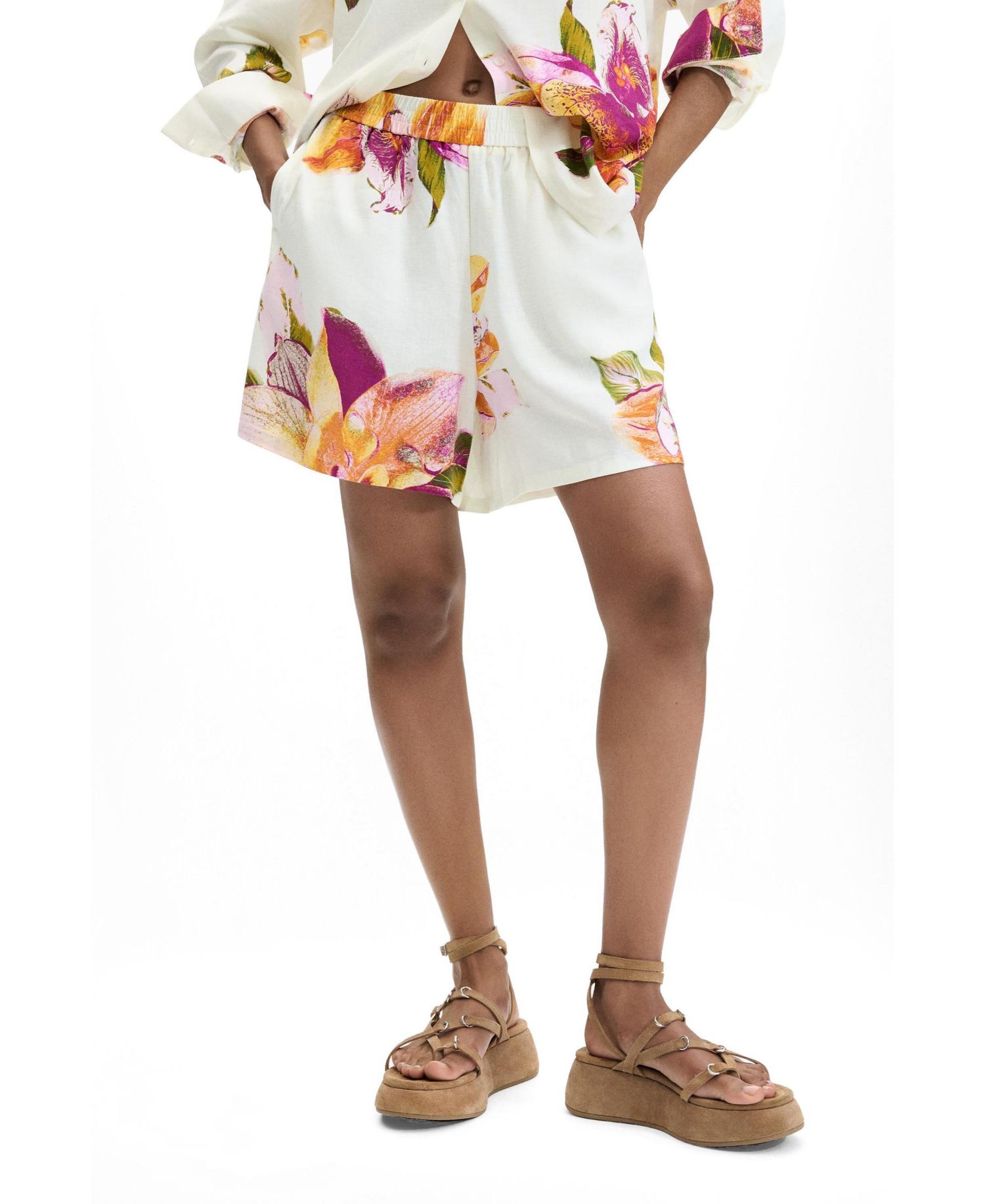 Women's Printed Flower Shorts