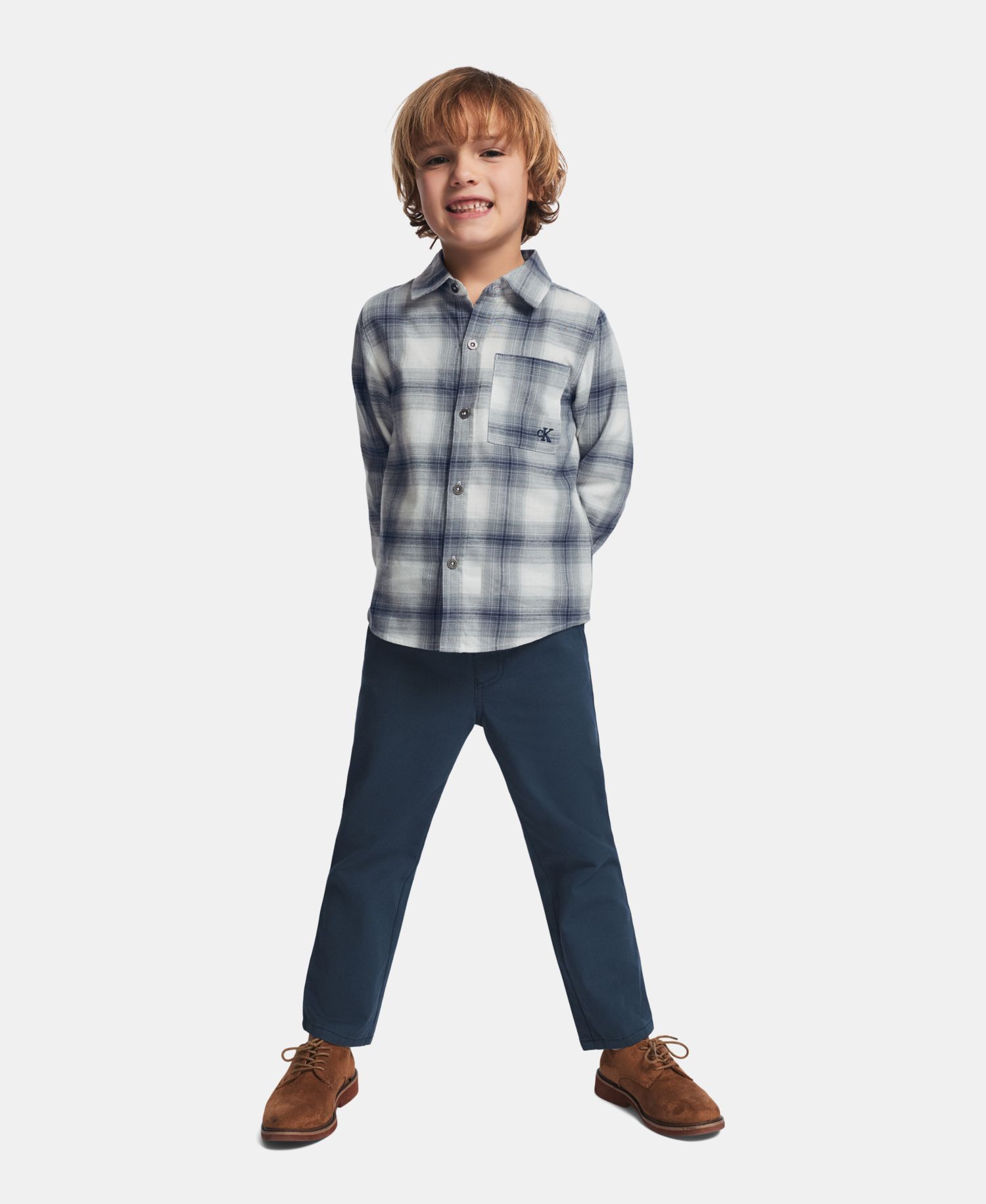 Boys' 2T-7 Long-Sleeve Shirt and Pants, 2-Piece Set