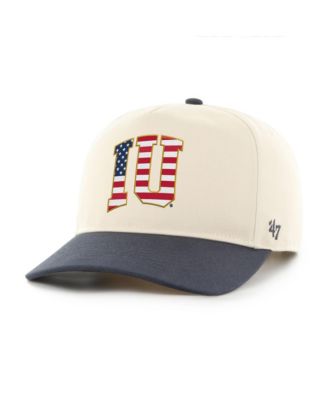 Men's Natural/Navy Indiana Hoosiers Americana Flag Hitch Adjustable Hat