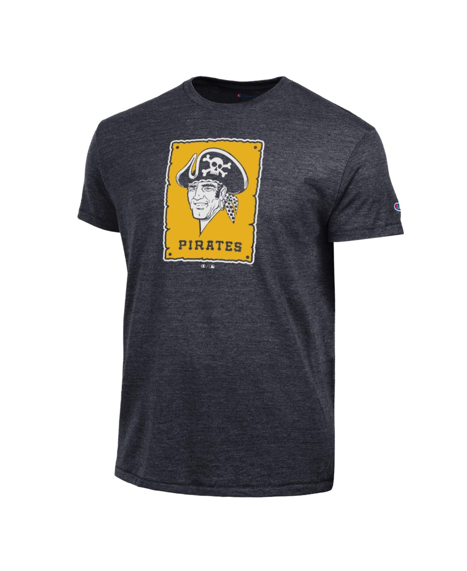Men's Black Pittsburgh Pirates Cooperstown Logo Tri-Blend T-Shirt